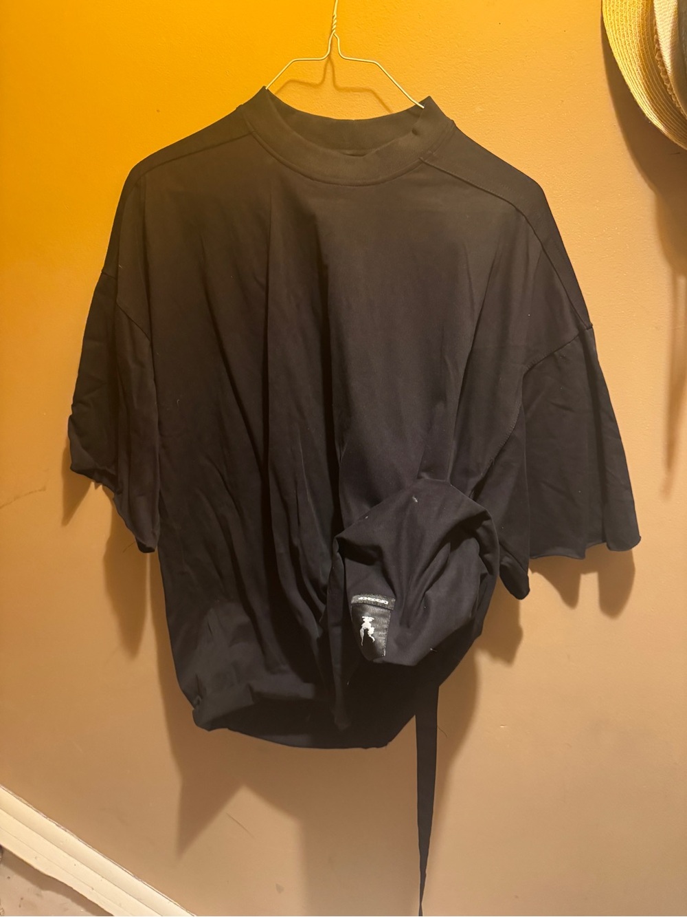 Rick Owens Black Oversized Short Sleeve Tee